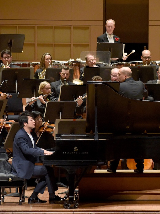 Lang Lang performed Tchaikovsky's Piano Concerto No. 1 with Jaap van Zweden and the Dallas Symphony Orchestra at Friday night's gala concert. Photo: Kathy Bowman
