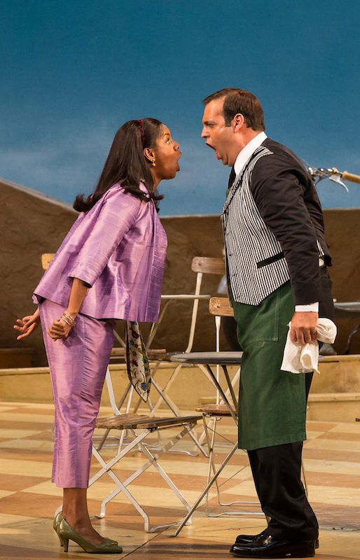 Nicole Heaston and Dimitri Pittas star in Donizetti's "The Elixir of Love" at Houston Grand Opera. Photo: Lynn Lane